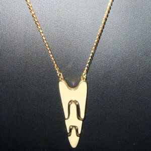 Monet Gold Tone Vintage Enamel Articulated Pendant Necklace. Circa 1980’s.